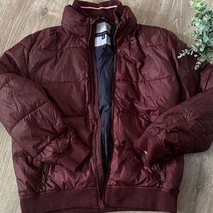 Men's Tommy Hilfiger Burgundy Puffer Jacket